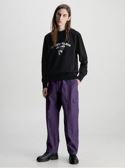 VARSITY CURVE CREW N CALVIN KLEIN JEANS | J30J324210/BEH